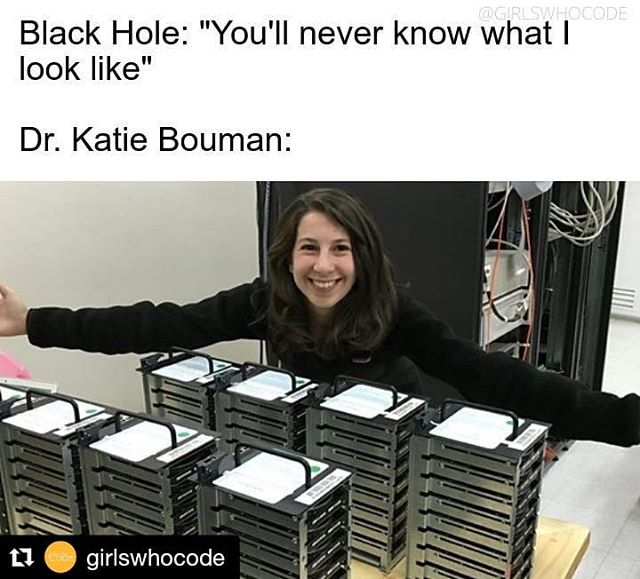 Impossible =》 ISpossible Don't give up on your dreams. 🏼#Repost @girlswhocode・・・Dr. Katie Bouman created the algorithm that rendered the first picture of a #blackhole from pictures captured by the #EventHorizonTelescope, a series of 8 independent observatories around the globe. This Black Hole is 55 million light-years away from Earth! 🌎 🔭 #WomenInSTEM#SecondWorldMovement ♡